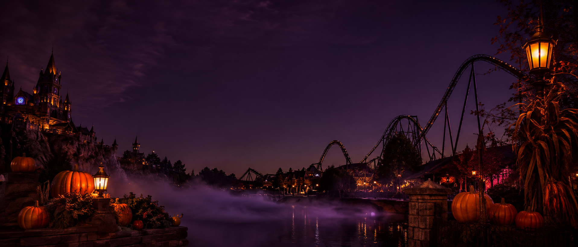 Halloween at a theme park