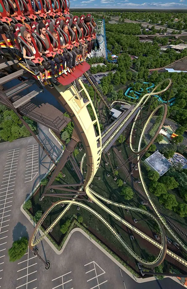 Tormenta Rampaging Run concept artwork at Six Flags Over Texas