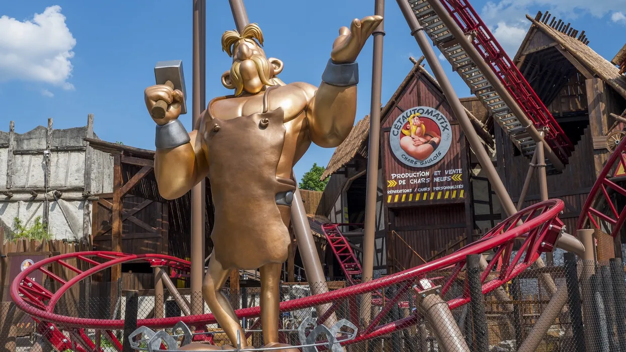 Roller coaster at Parc Ast&eacute;rix in France