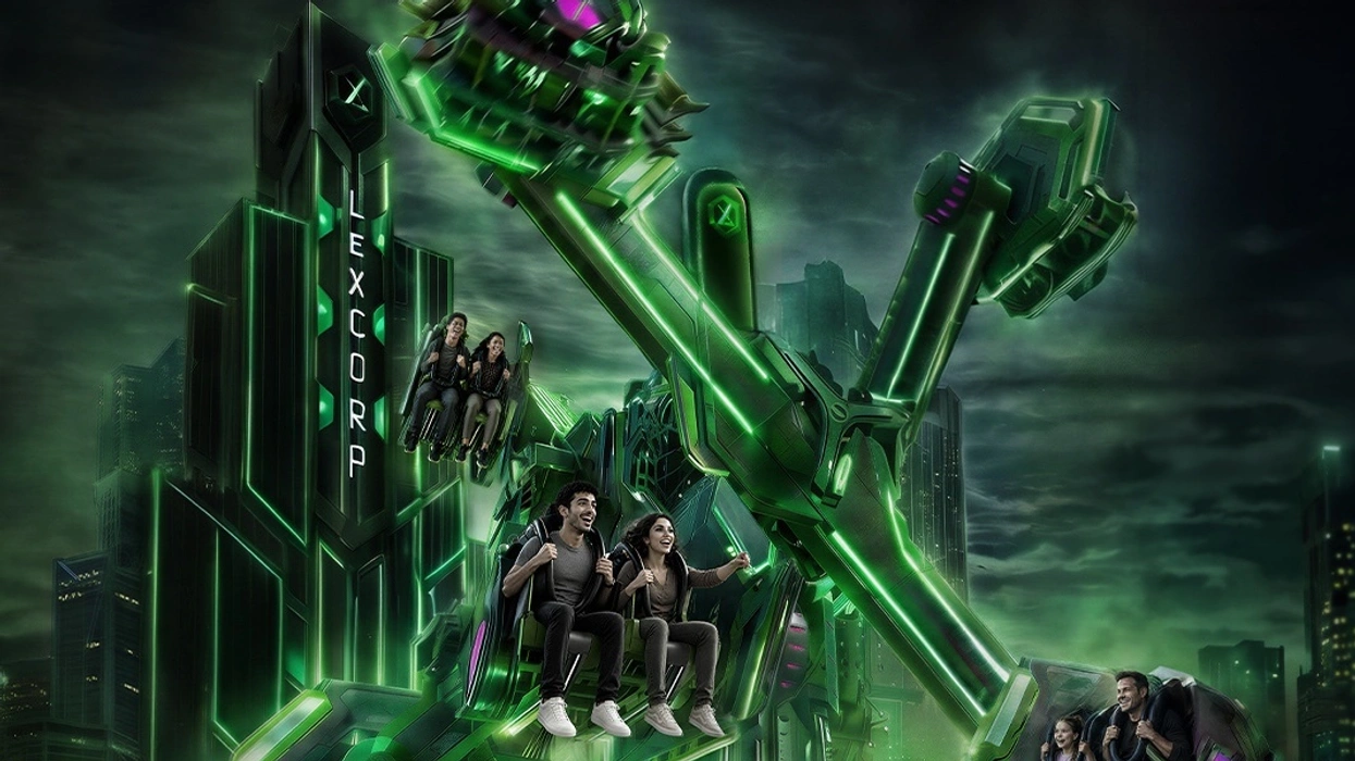 Concept artwork for Superman Up and Away at Warner Bros. World Abu Dhabi