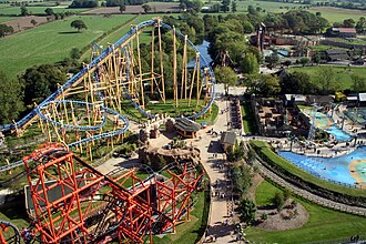 Sik rollercoaster at Flamingo Land in Yorkshire