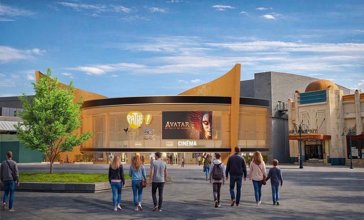 Concept artwork of the transformed Path&eacute; cinema at Disney Village