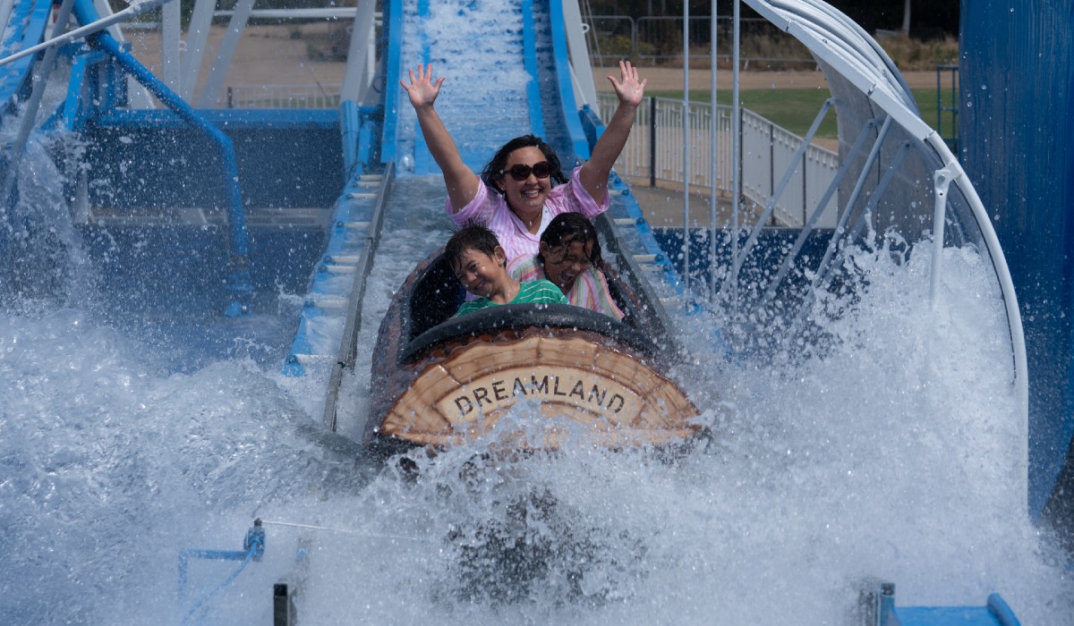 Wild River log flume at Dreamland Margate
