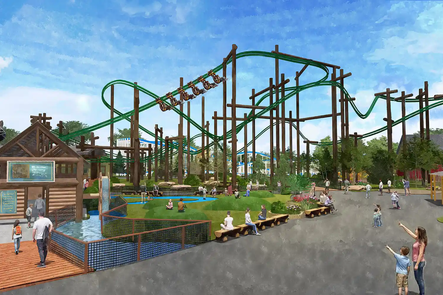 Concept artwork for Sky Hawk at Six Flags Great America