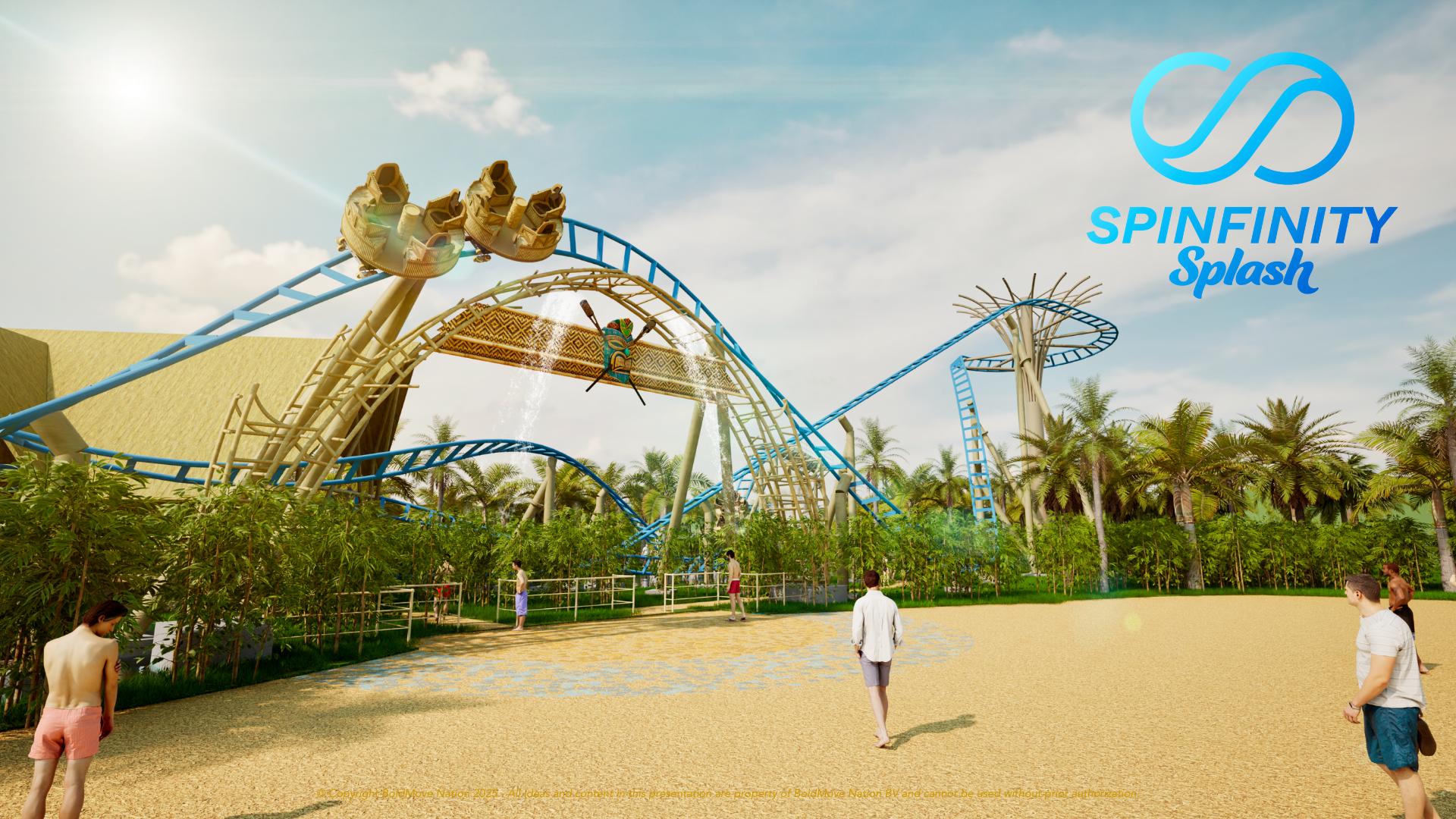 Concept art for Manakai Typhoon Coaster at O'Gliss Park