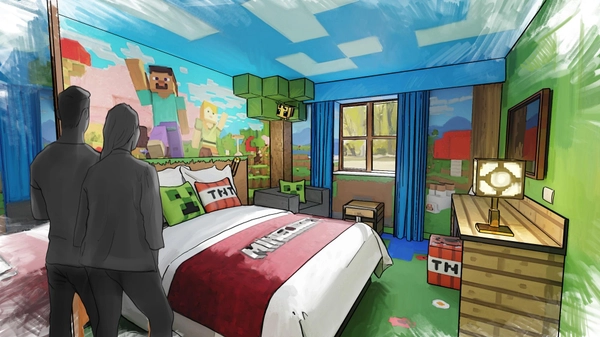 Minecraft World Hotel Concept Art