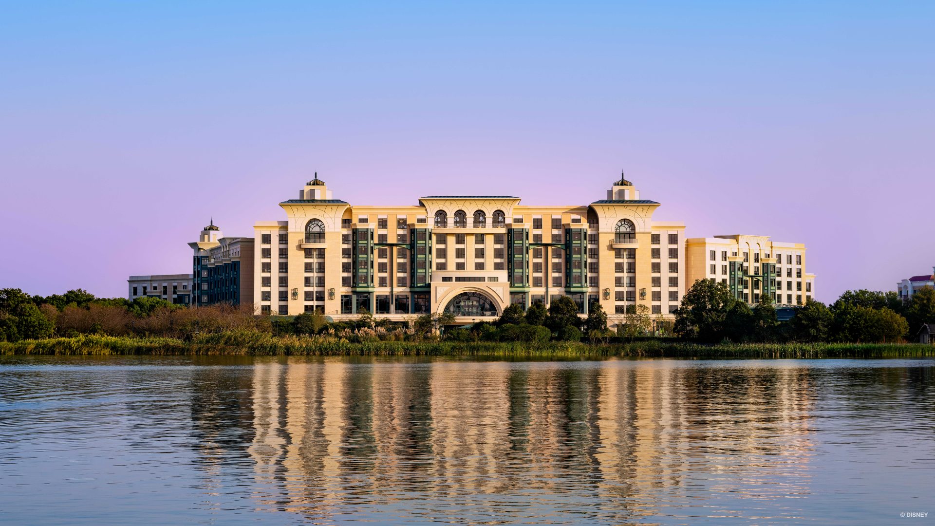 Shanghai Disney Enchanted Star Hotel overlooking Wishing Star Lake