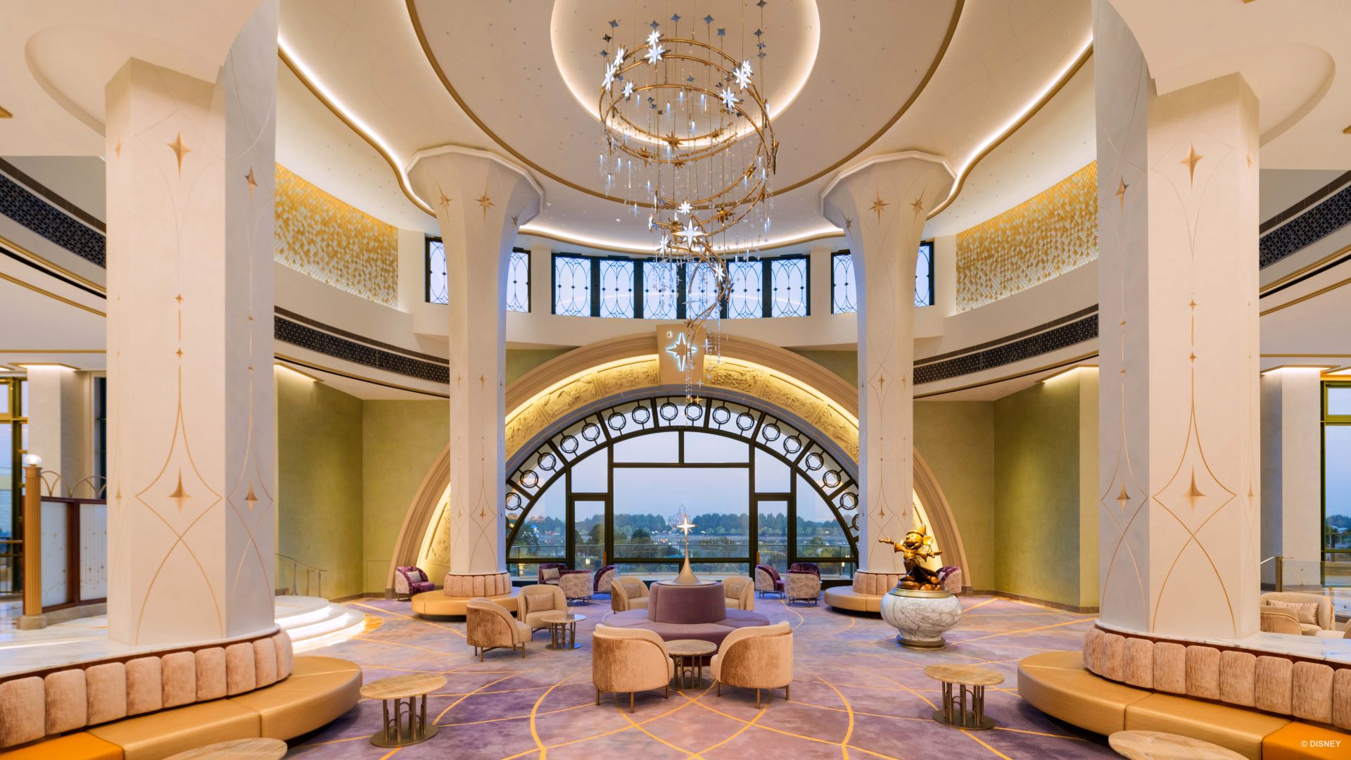 Lobby inside Shanghai Disney Enchanted Star Hotel