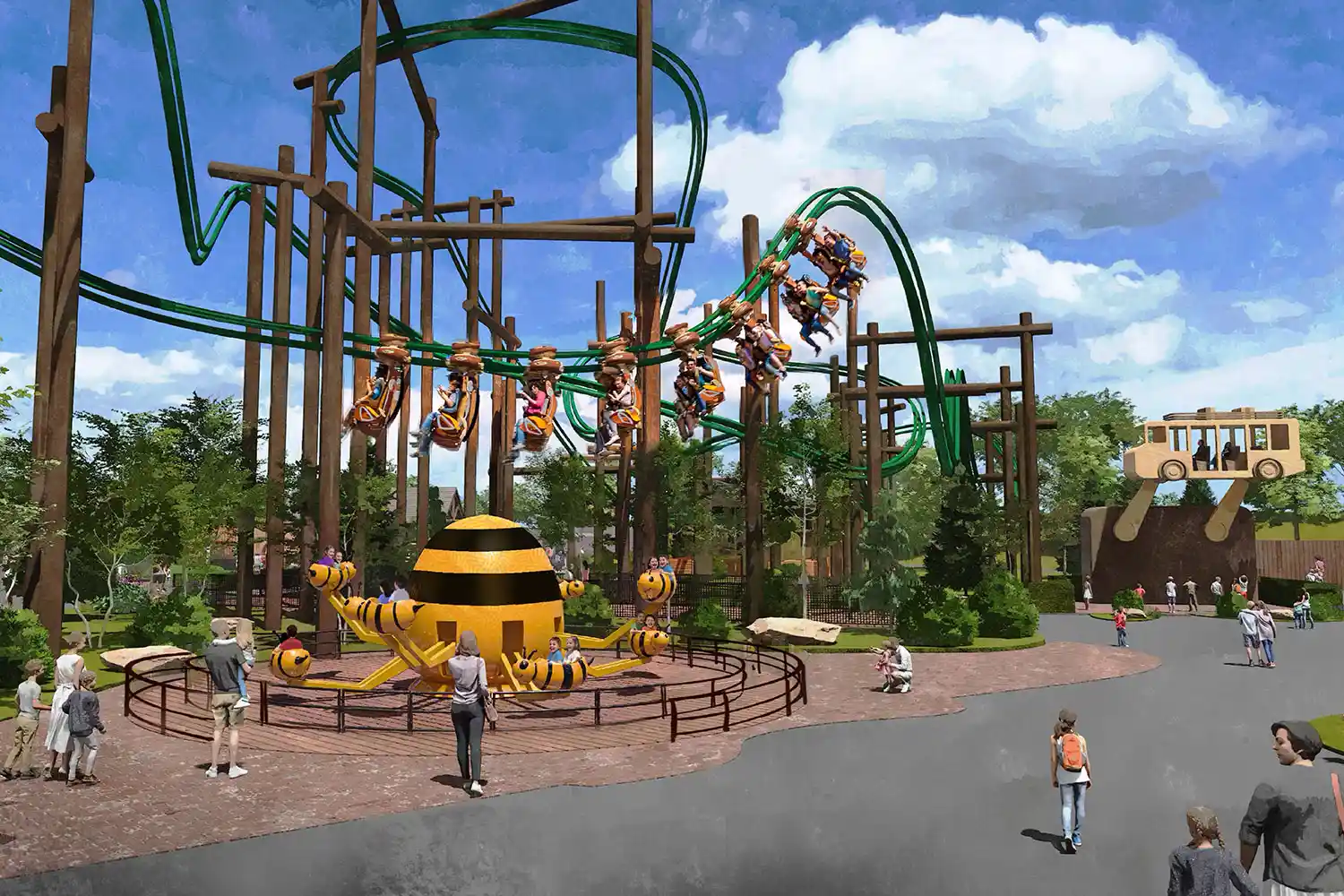 Six Flags Great America Announces Camp Timber Trail and New Sky Hawk Coaster for 2027